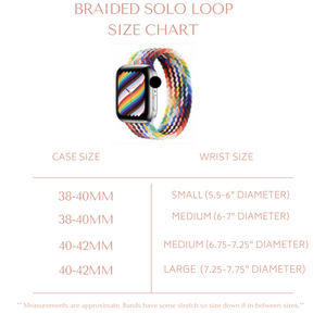 Braided Solo Loop Bundle 1 (Size: 38/40-Small): Incl. Blush, Melon, Pistachio, & Rainbow